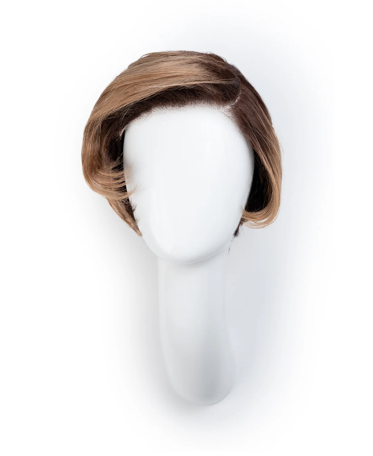 t-part wedge bob human wig - 6" rooted dirty blonde. - Image 9