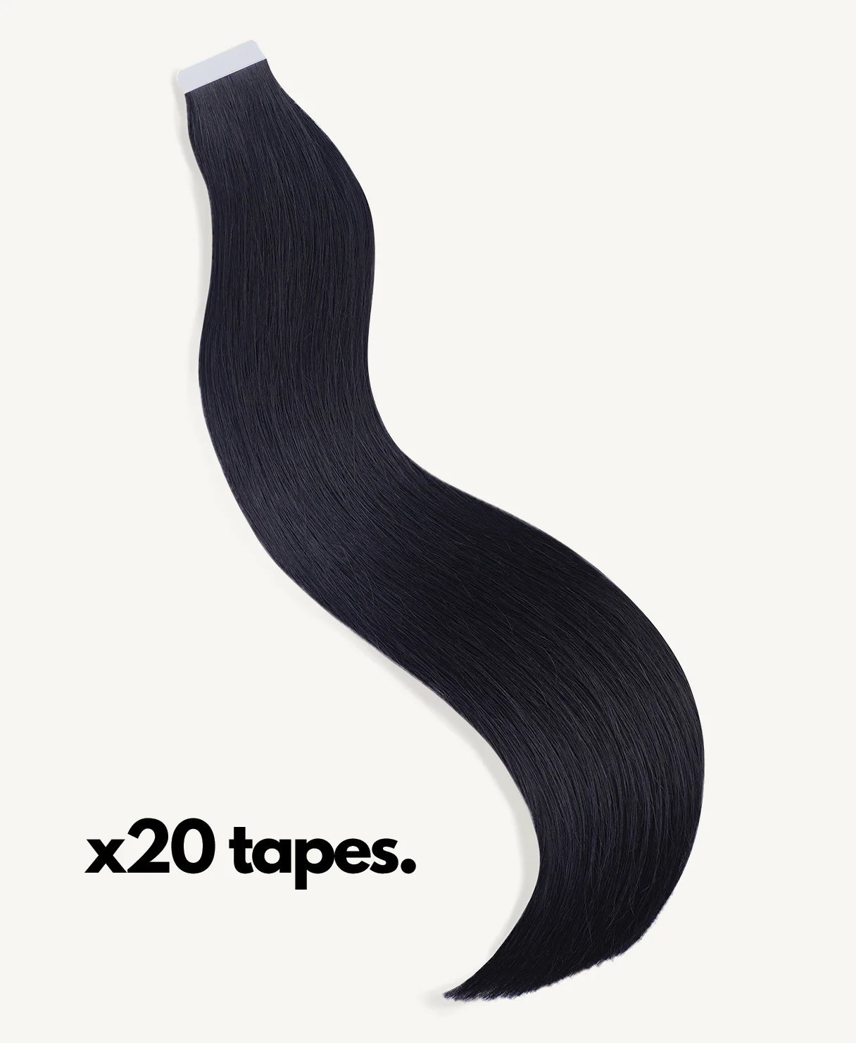 tape-in hair extensions jet black. - Image 3