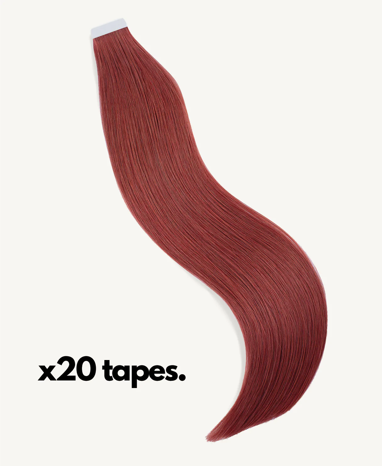 tape-in hair extensions ruby red. - Image 3
