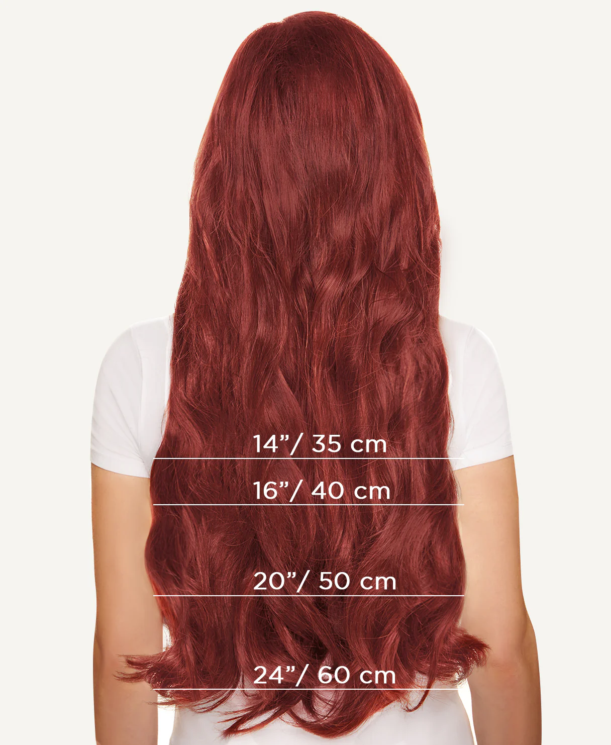 tape-in hair extensions ruby red. - Image 5