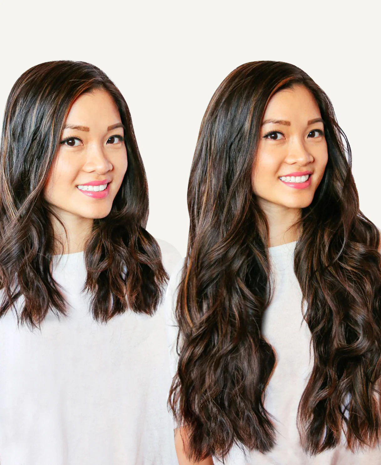 tape-in hair extensions dark highlights. - Image 6