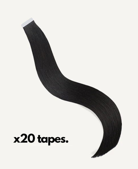 tape-in hair extensions dark brown. - Image 4