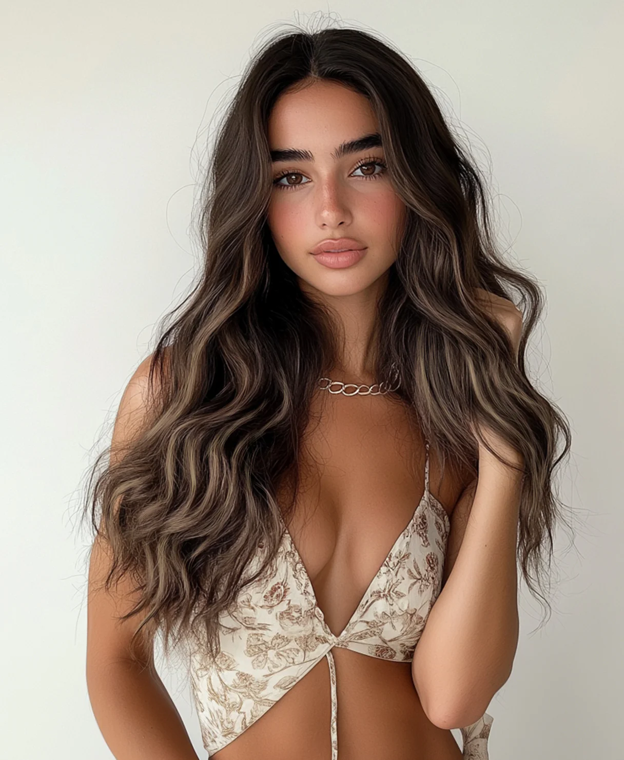 tape-in hair extensions ash brown balayage. - Image 7