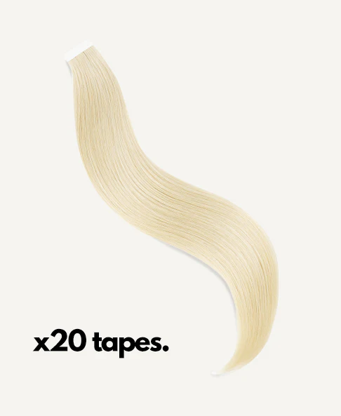 tape-in hair extensions platinum blonde. - Image 3