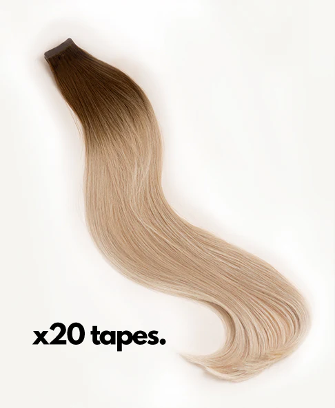 tape-in hair extensions dirty blonde rootmelt. - Image 3