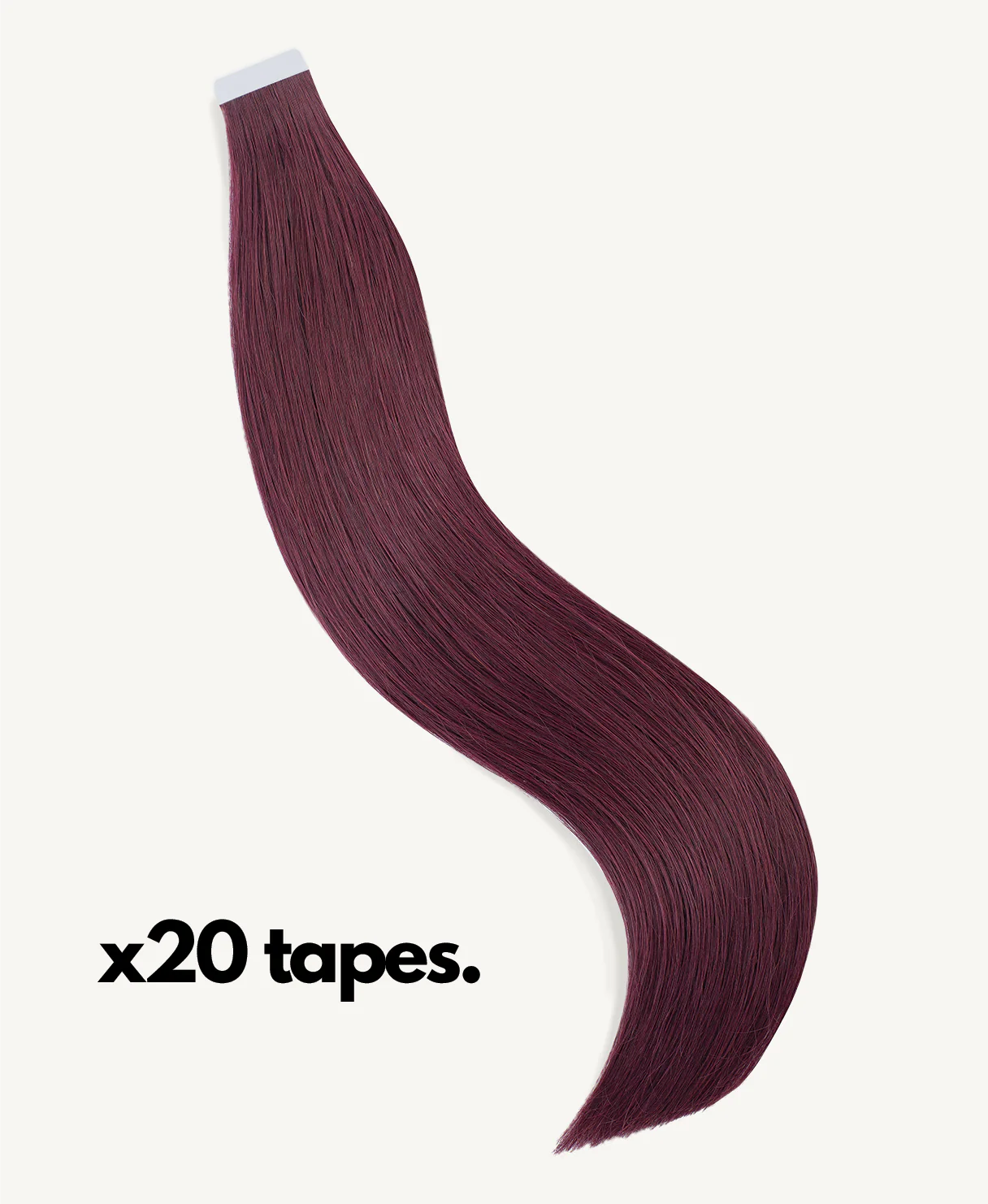 tape-in hair extensions cherry red. - Image 3
