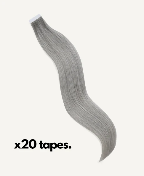 tape-in hair extensions salt & pepper. - Image 5