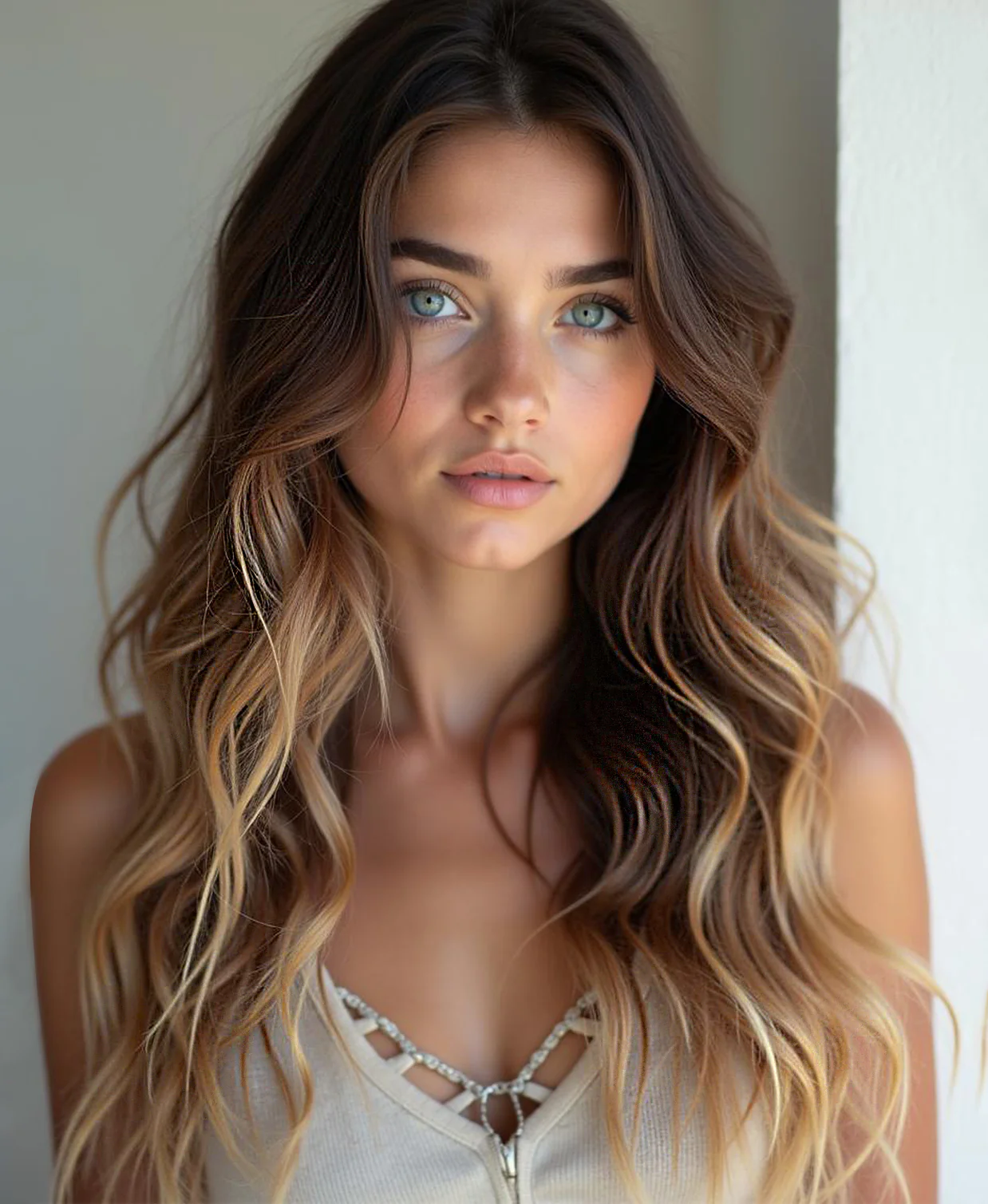tape-in hair extensions caramel balayage. - Image 7