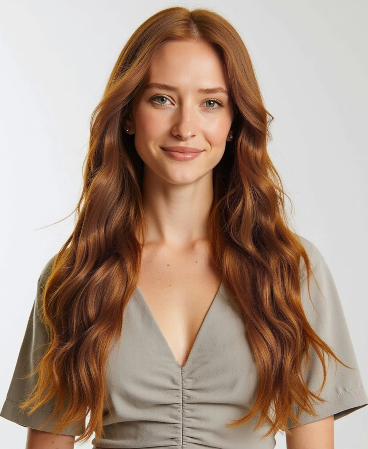 invisible clip-in hair extensions copper.