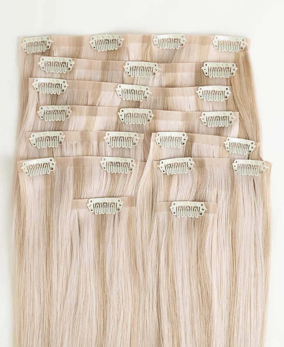 invisible clip-in hair extensions scandinavian highlights. - Image 3