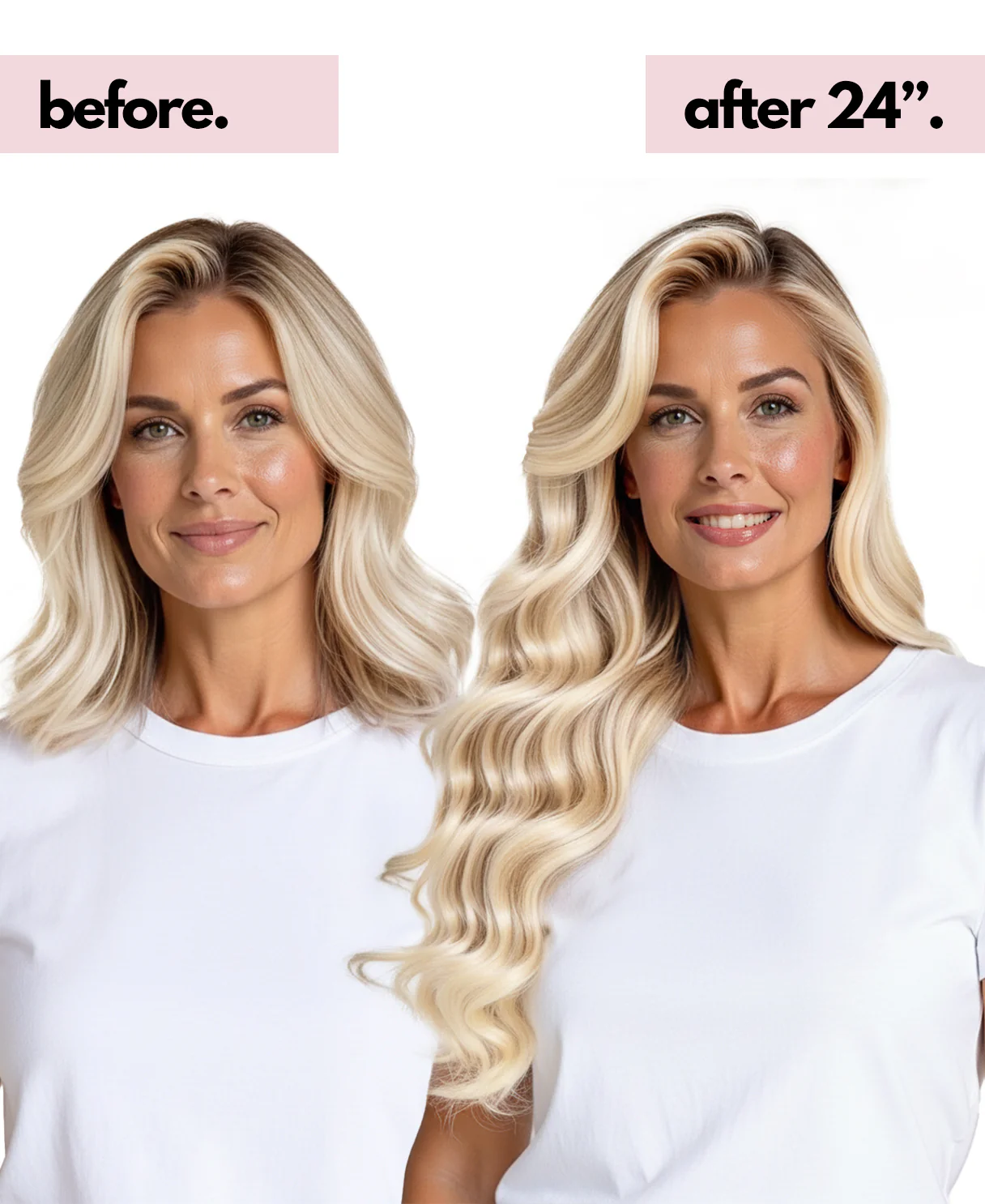 invisible clip-in hair extensions scandinavian highlights. - Image 4