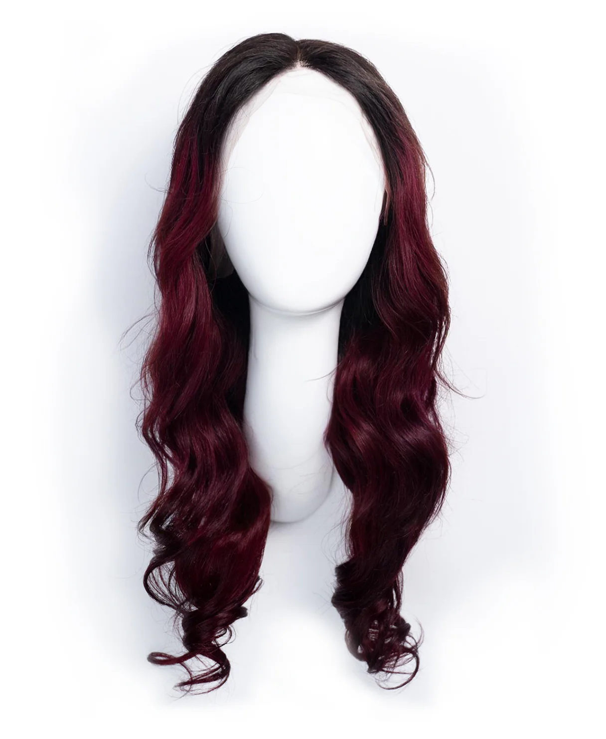 wavy human wig - 20" rooted red. - Image 7