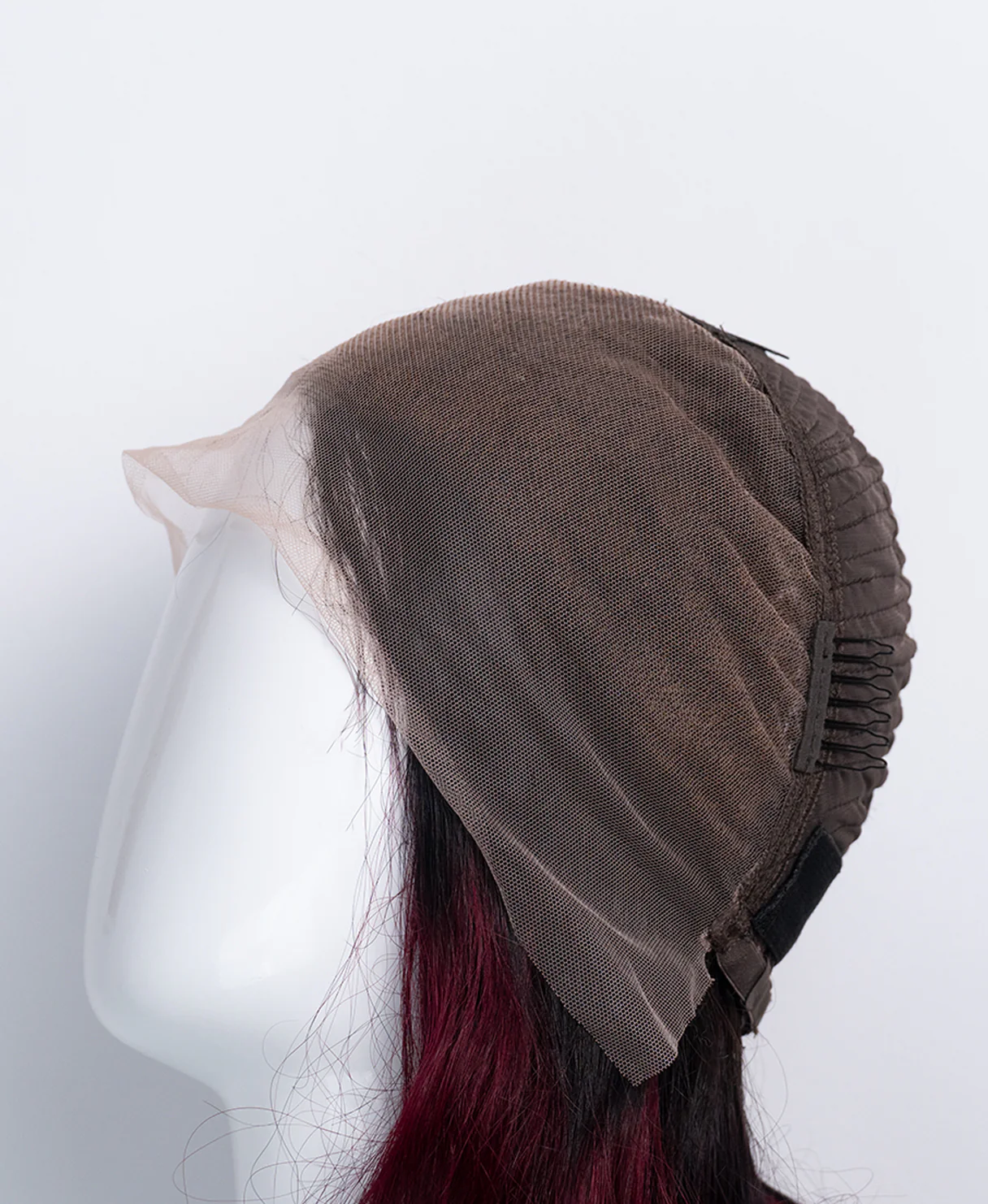 wavy human wig - 20" rooted red. - Image 9