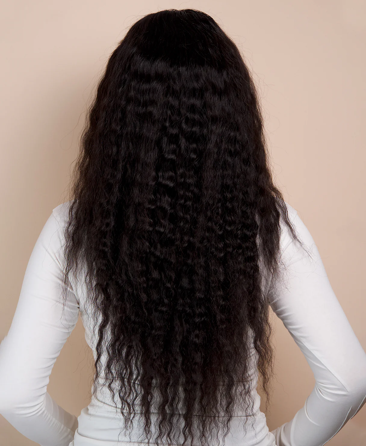 wavy human wig - 22” natural black. - Image 6