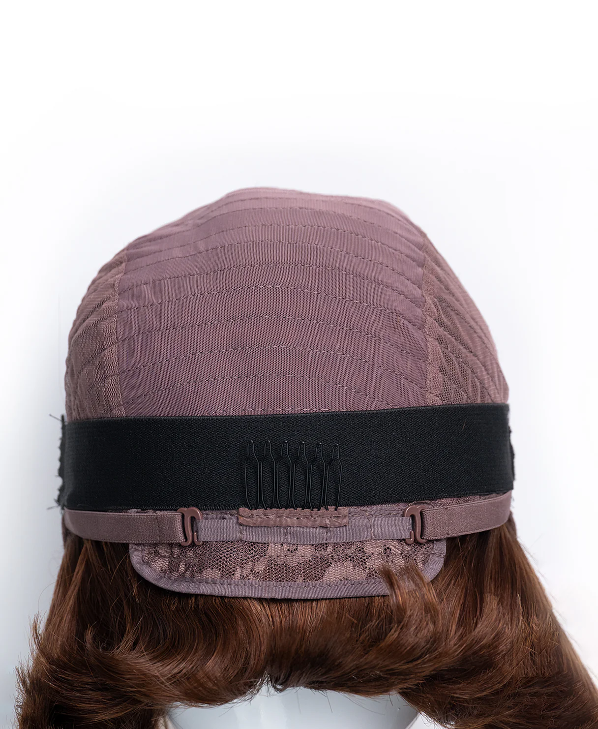 wedge bob human wig - 8" caramel highlights. - Image 9