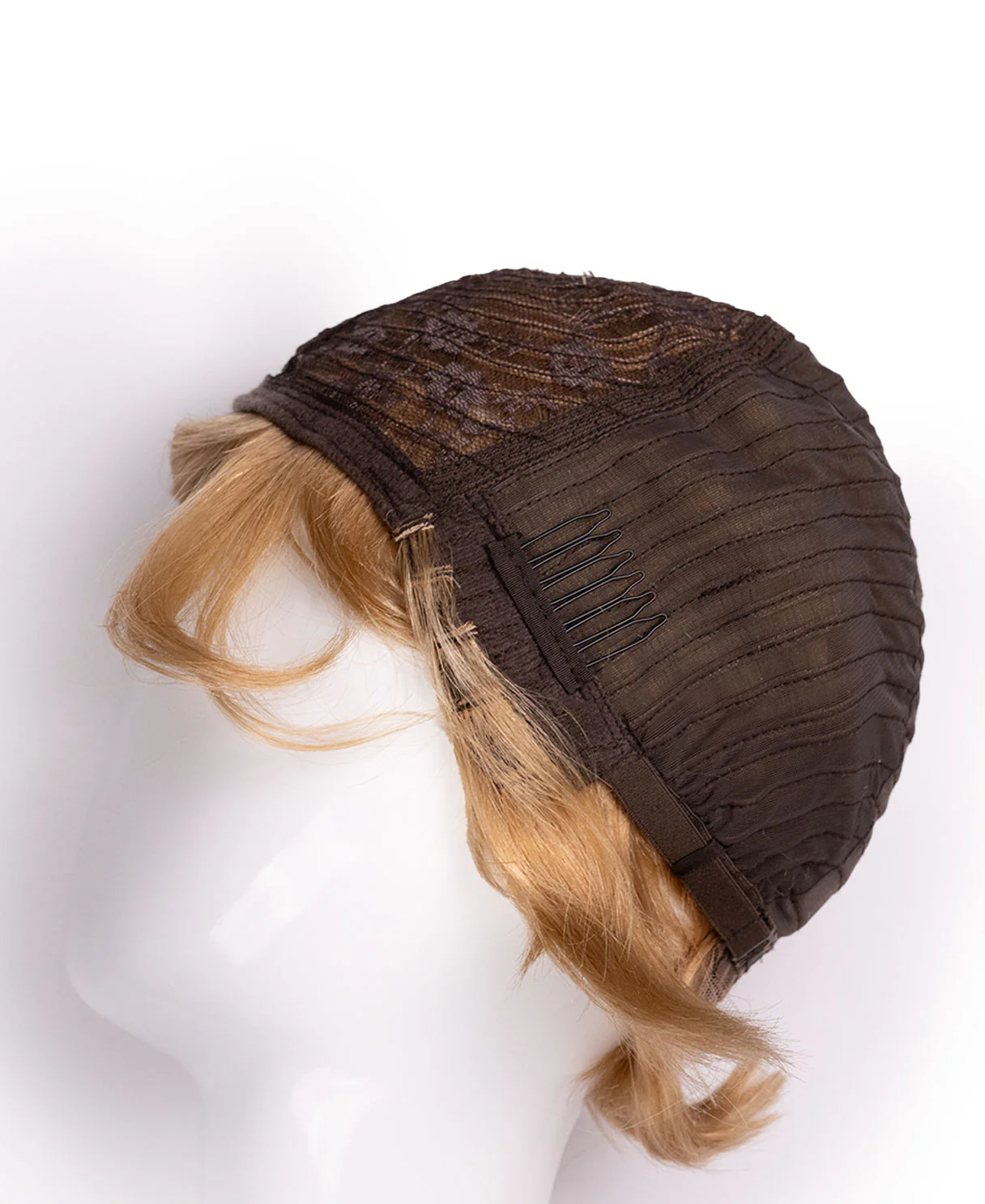 wedge cut human wig - 8" honey blonde. - Image 7