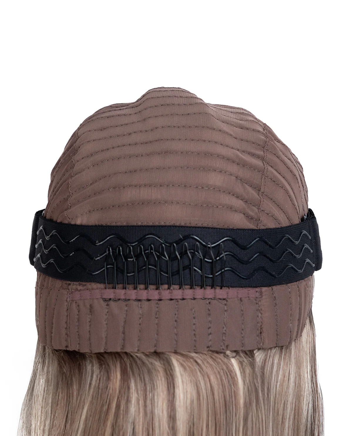 put on & go wig with bangs - 18" ash blonde highlights. - Image 10