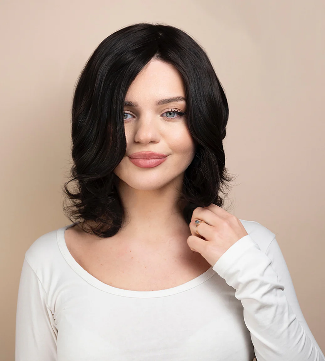 european virgin hair wig - 10" natural black. - Image 5