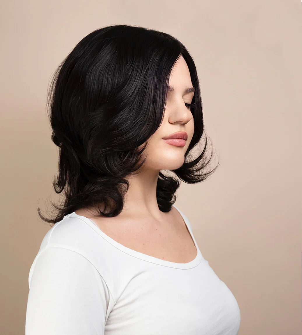 european virgin hair wig - 10" natural black. - Image 6