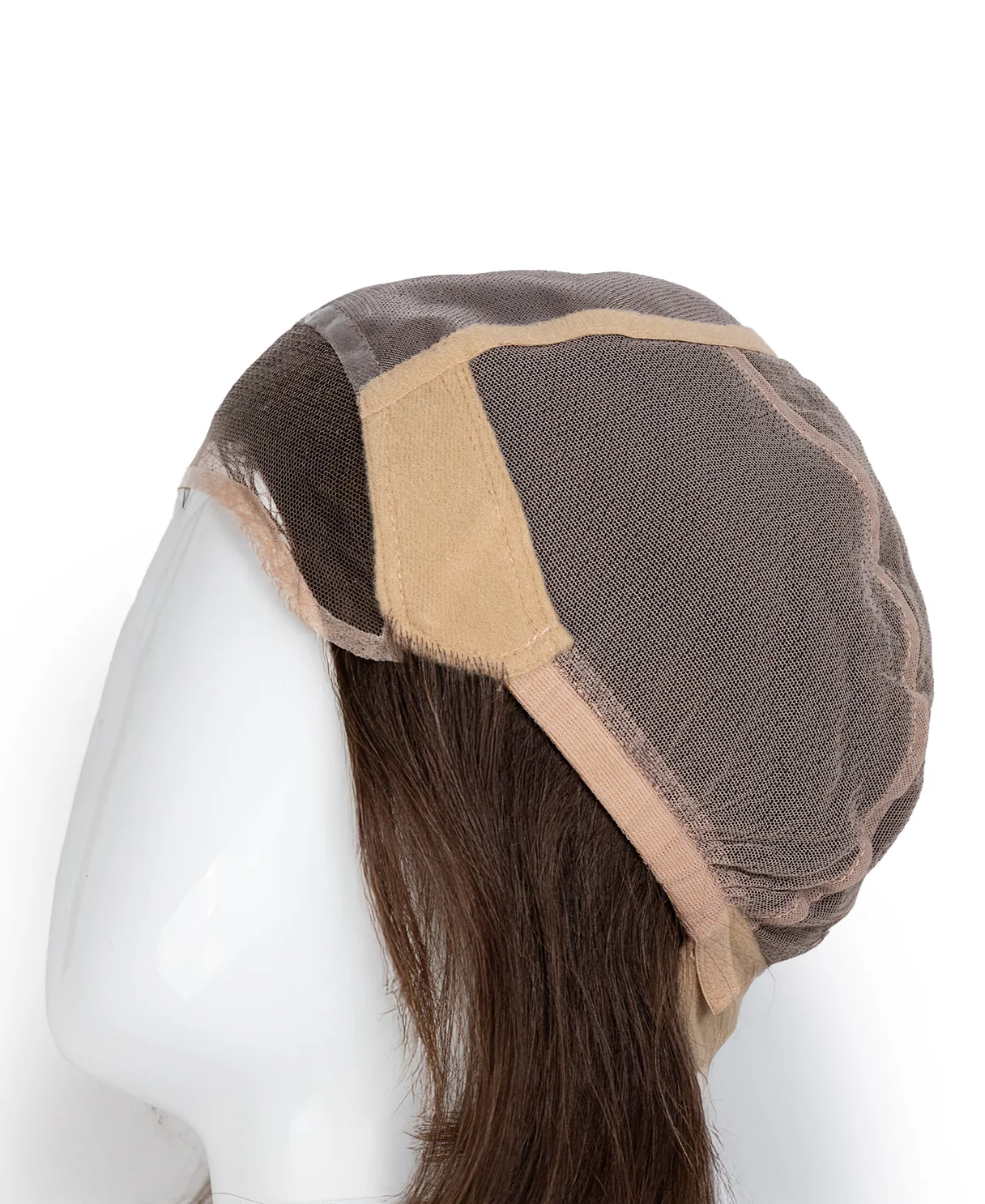 lace front mono wig - 6" chocolate brown. - Image 8
