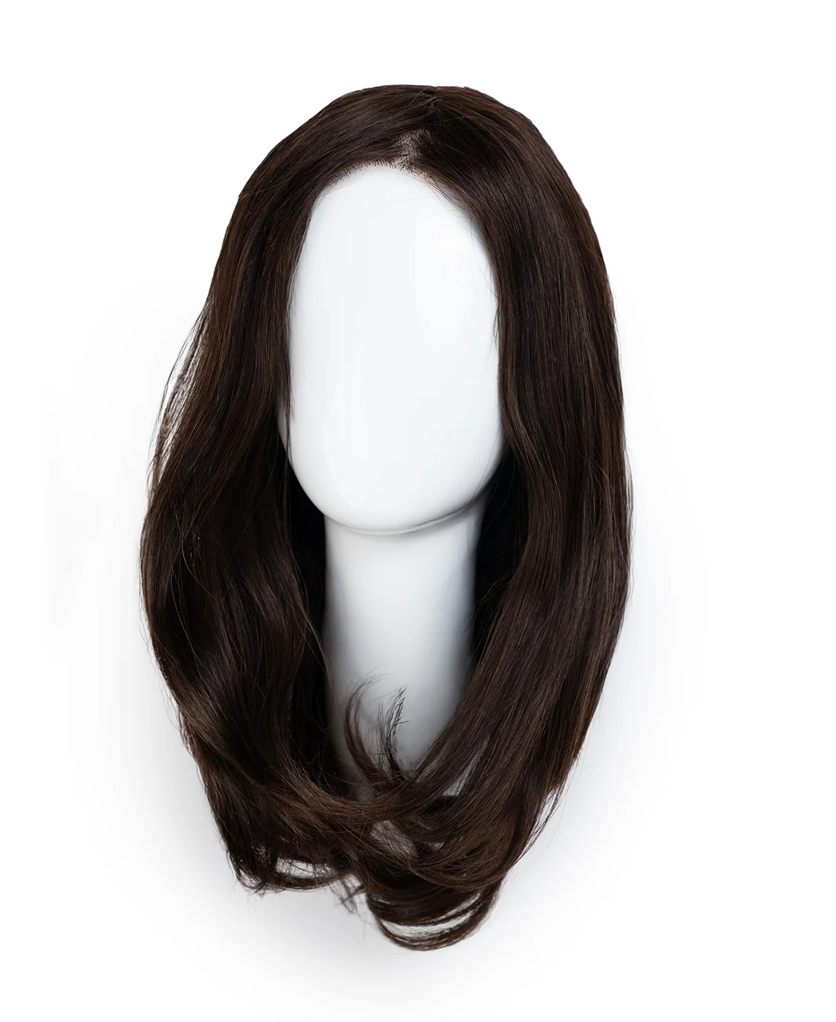 lace front mono wig - 13" dark brown. - Image 11