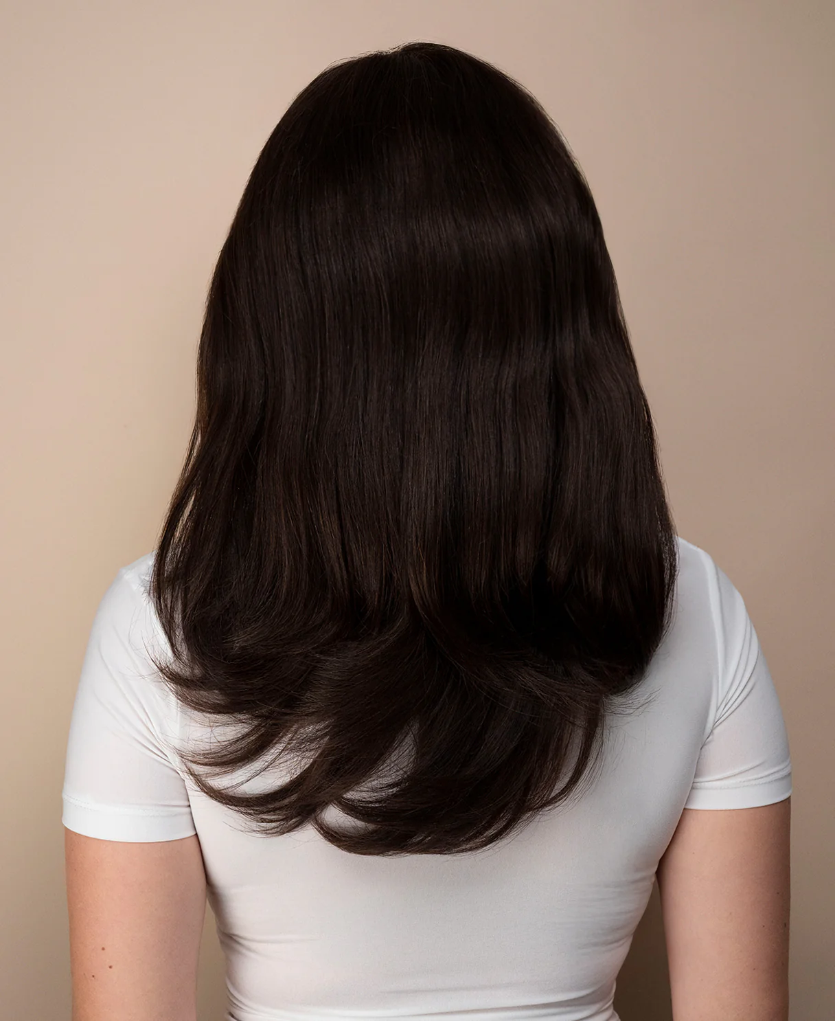 lace front mono wig - 13" dark brown. - Image 2