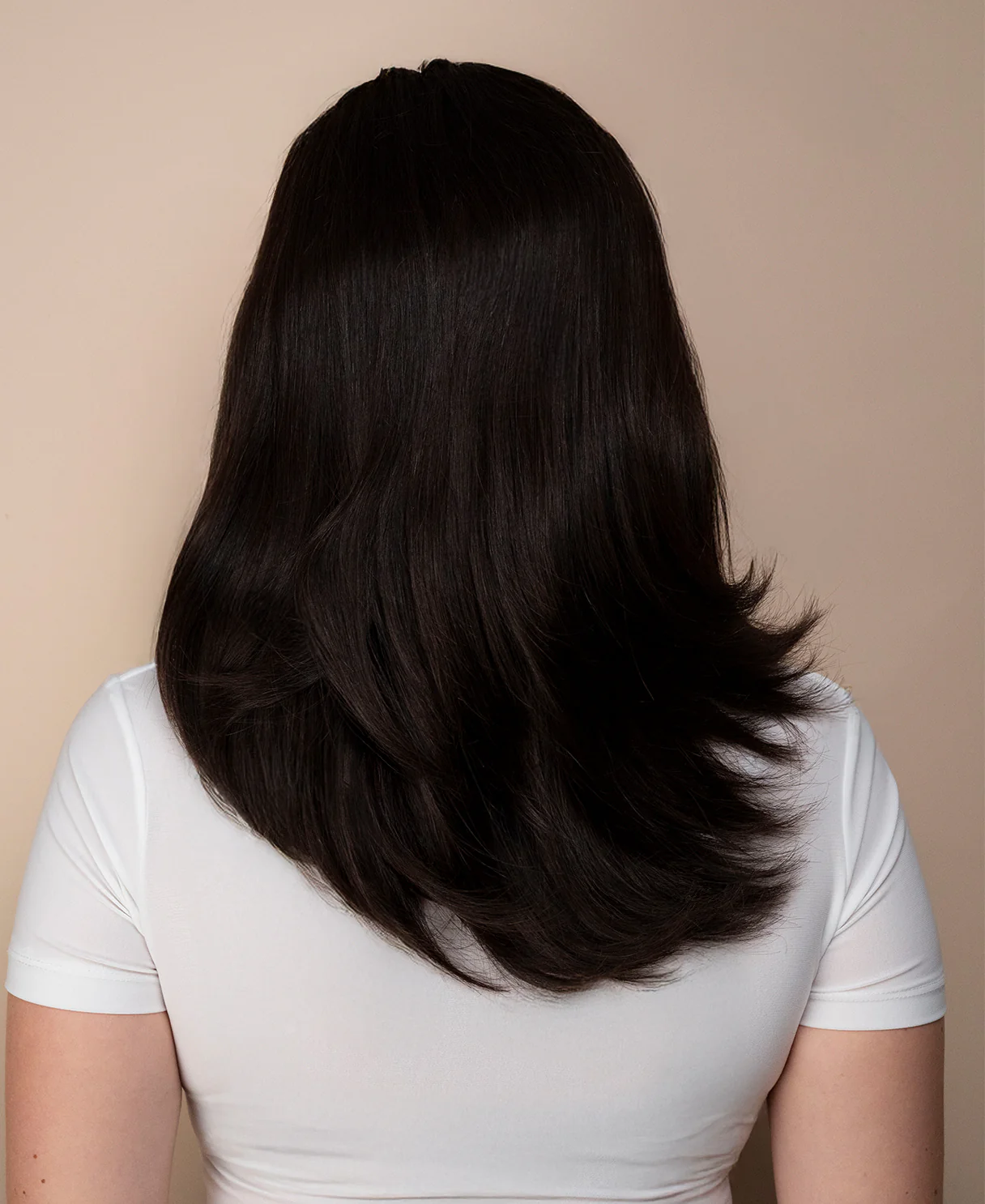 lace front mono wig - 14" dark brown. - Image 2