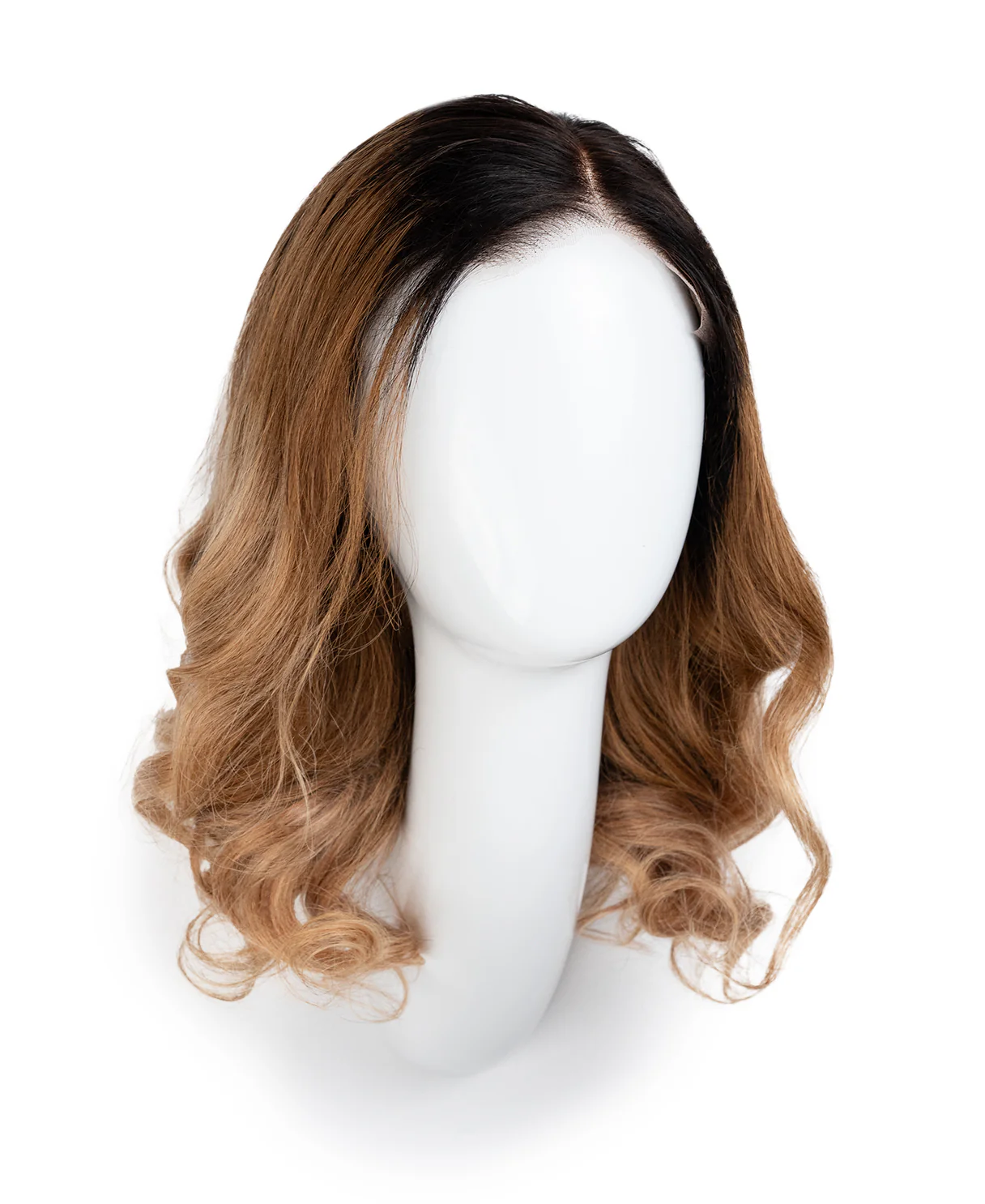 put on & go human wig - 16" rooted blonde with bouncy curls. - Image 10
