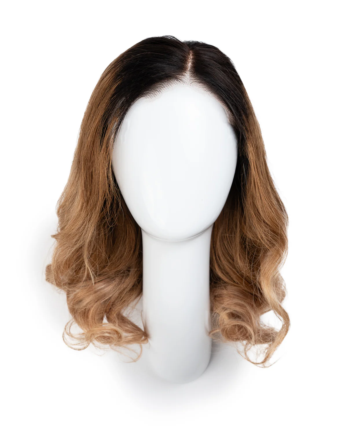 put on & go human wig - 16" rooted blonde with bouncy curls. - Image 9