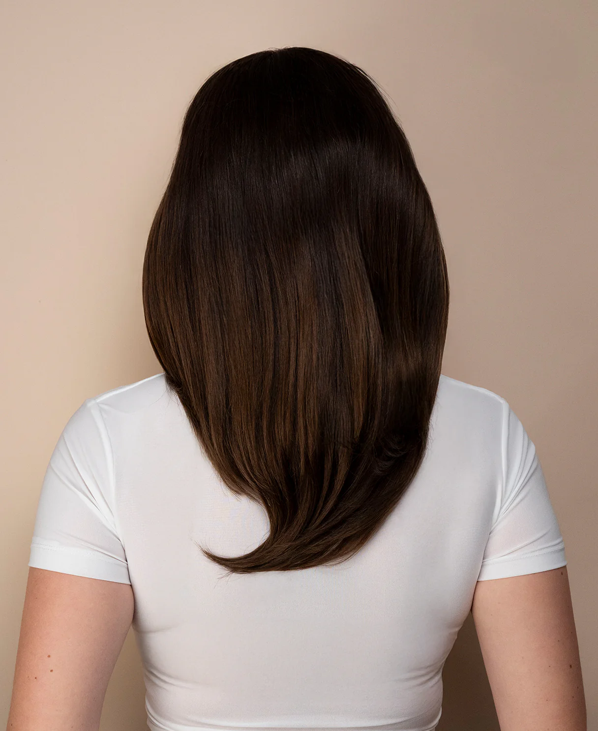 lace front mono wig - 14" dimensional brown. - Image 2