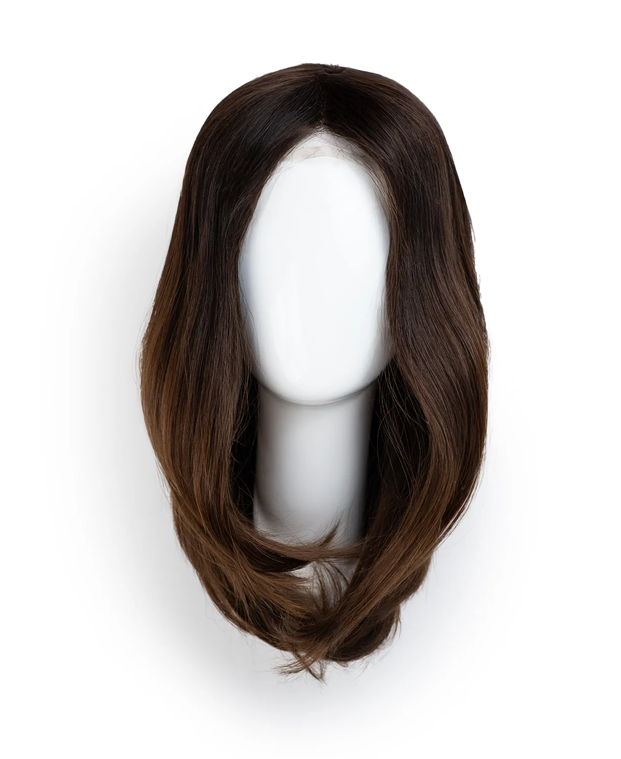 lace front mono wig - 14" dimensional brown. - Image 6