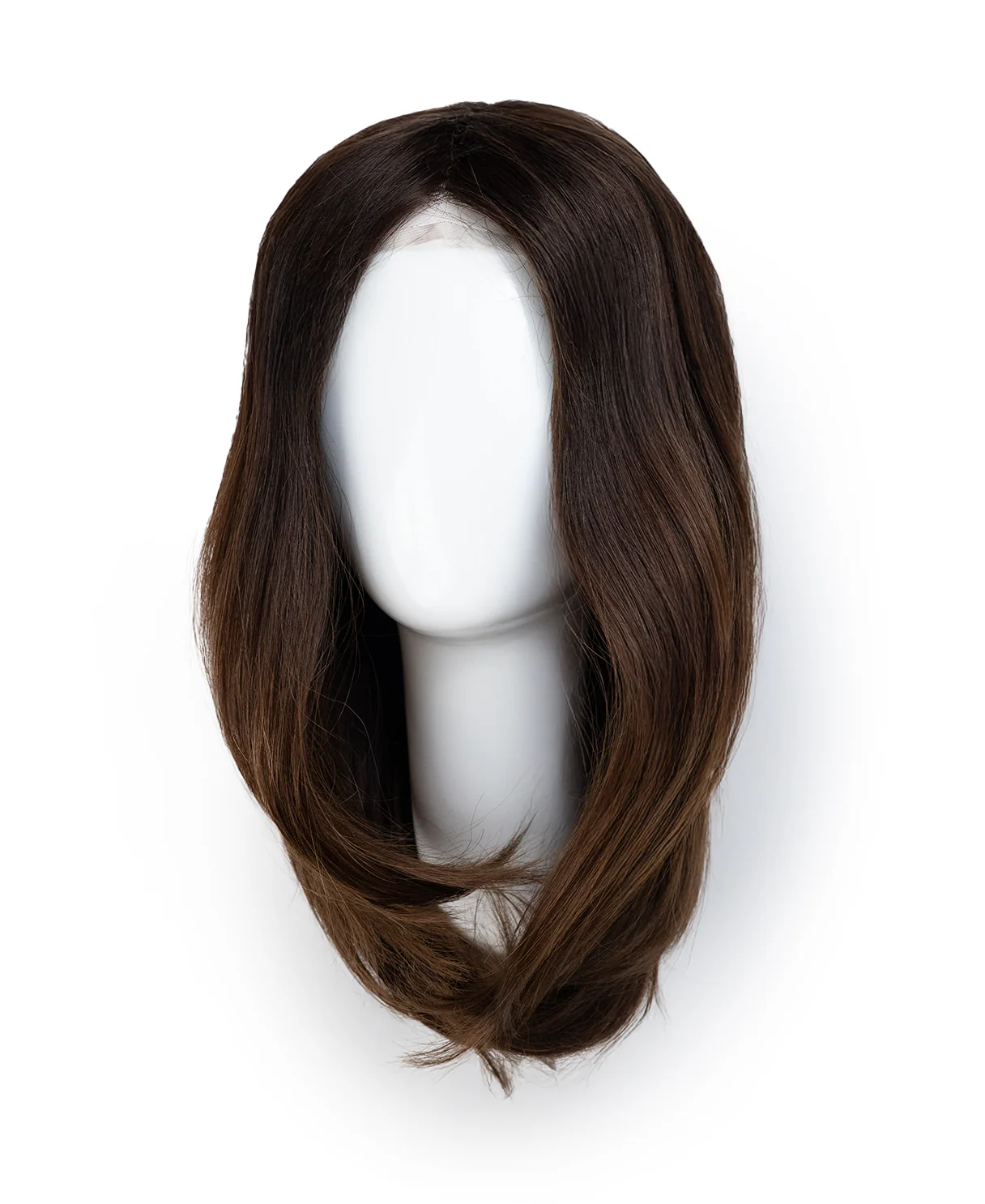 lace front mono wig - 14" dimensional brown. - Image 7