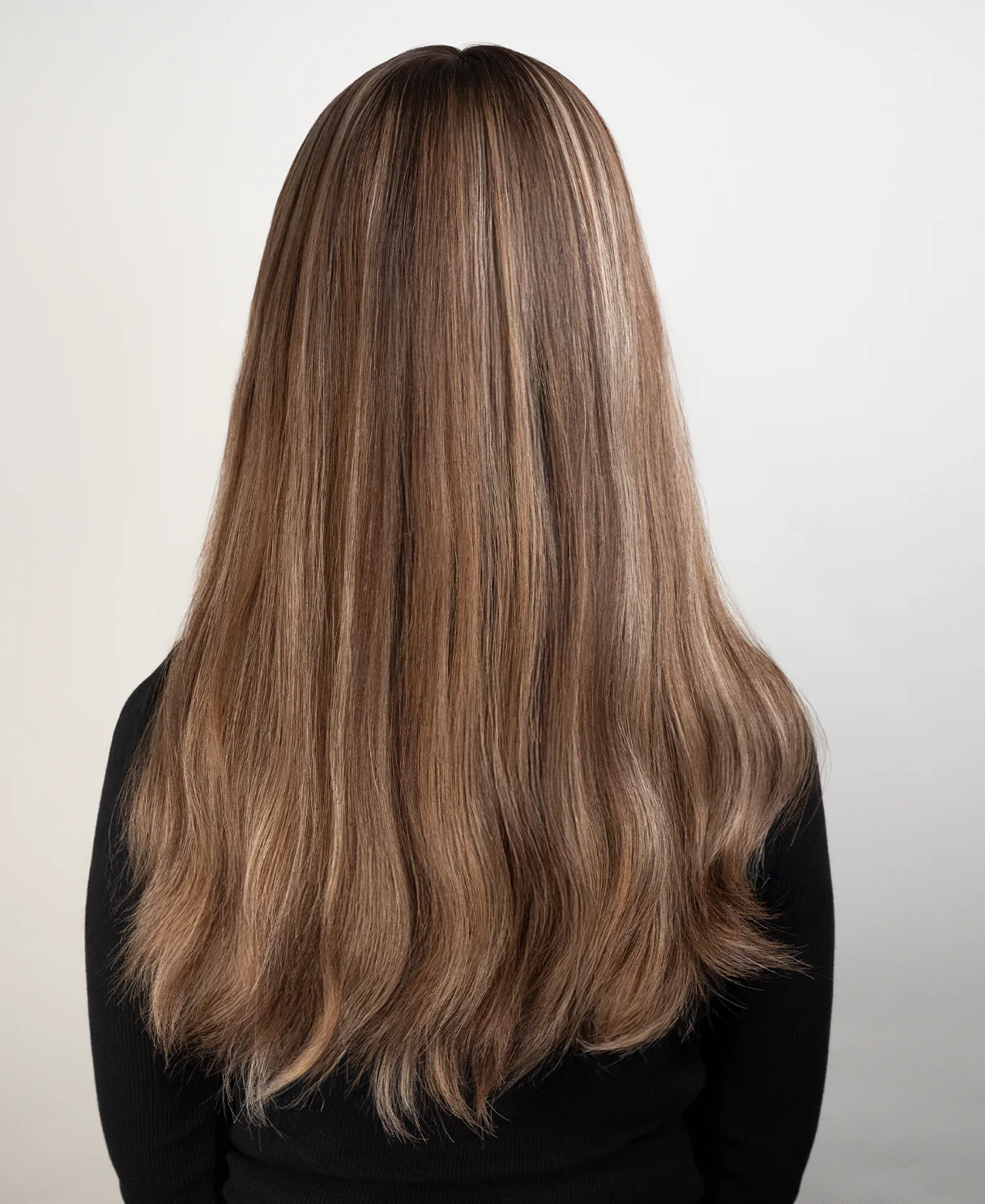 remy lace front human wig sheitel - 20" sunkissed brown balayage. - Image 2