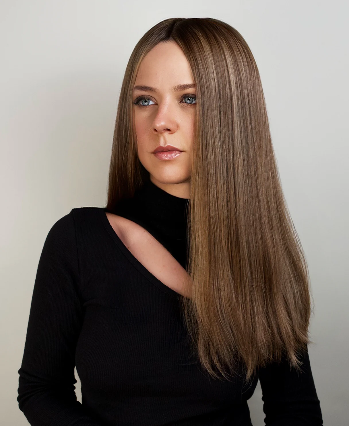 remy lace front human wig sheitel - 20" sunkissed brown balayage. - Image 4