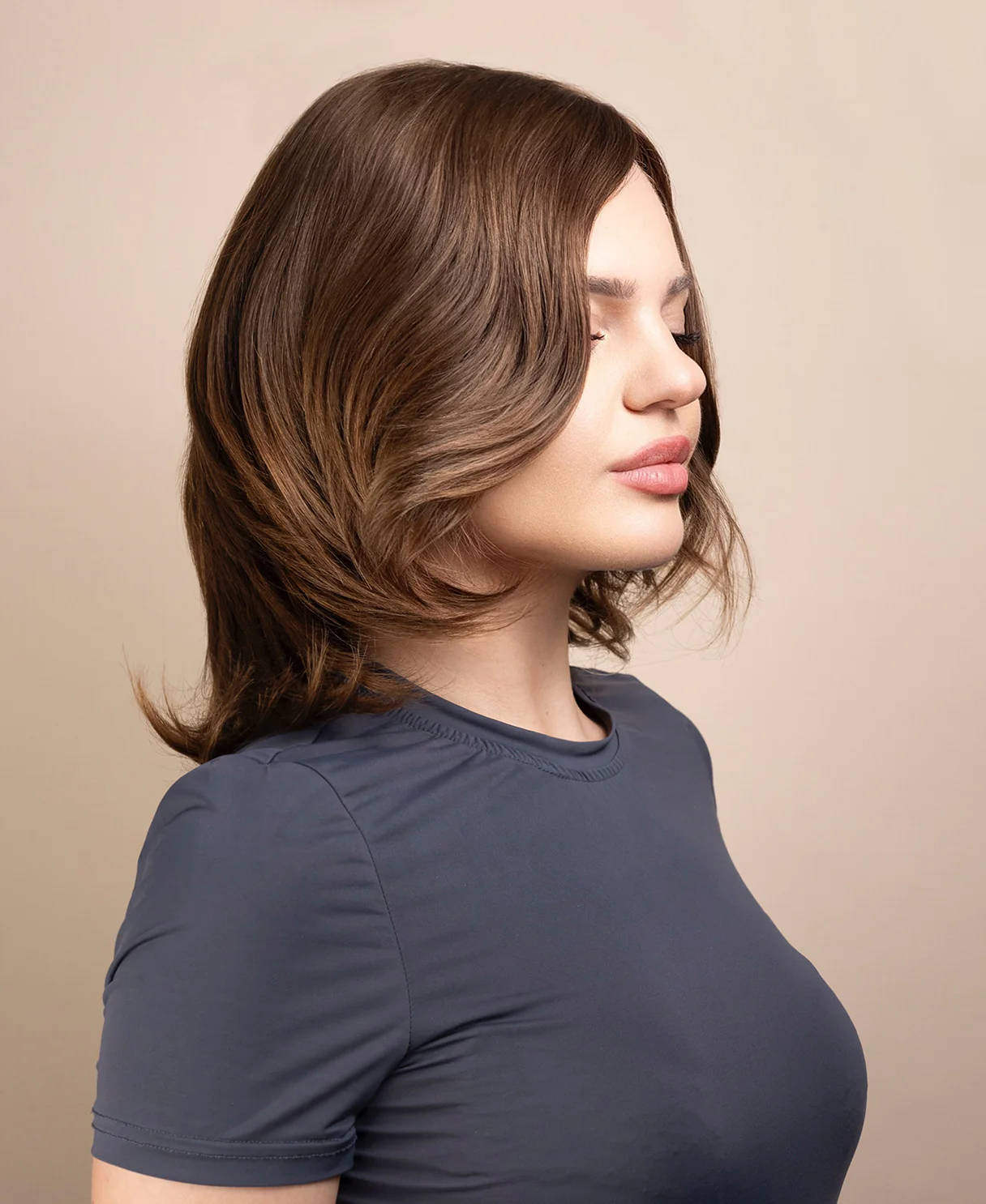 european virgin hair wig - 10" light brown. - Image 5