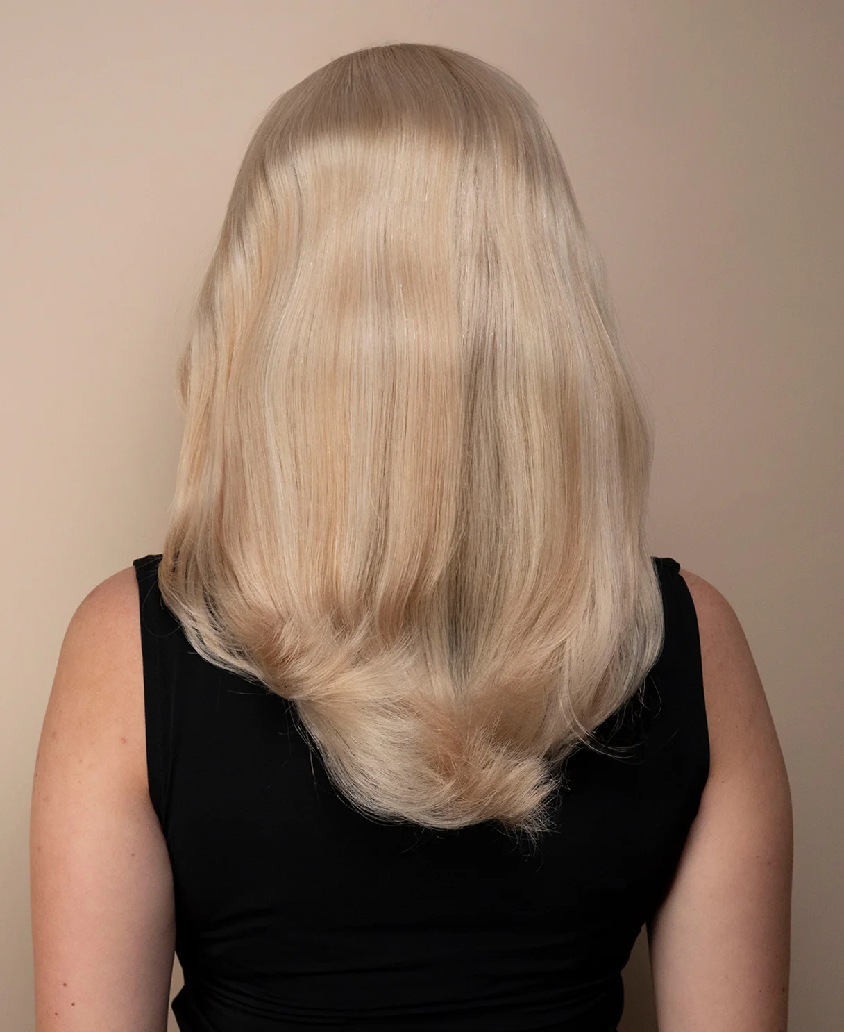lace front mono wig - 13" platinum blonde. - Image 2
