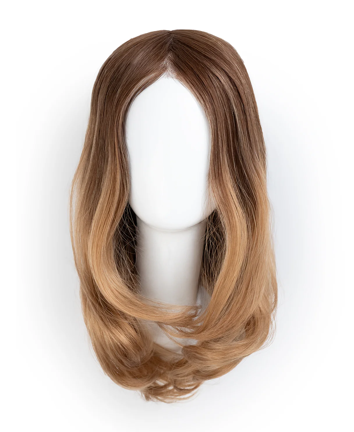 lace front mono wig - 13" rooted caramel blonde. - Image 8