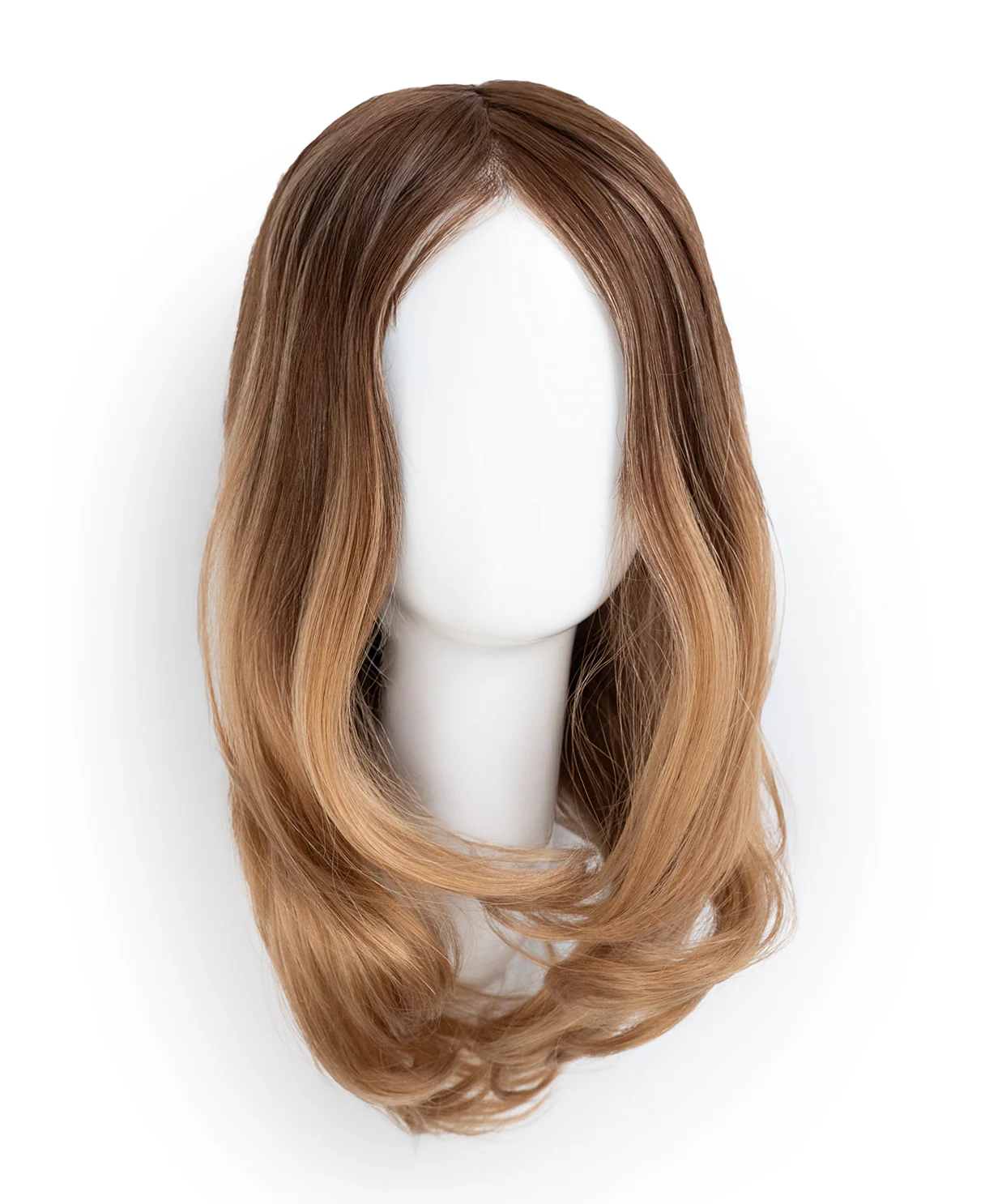 lace front mono wig - 13" rooted caramel blonde. - Image 9