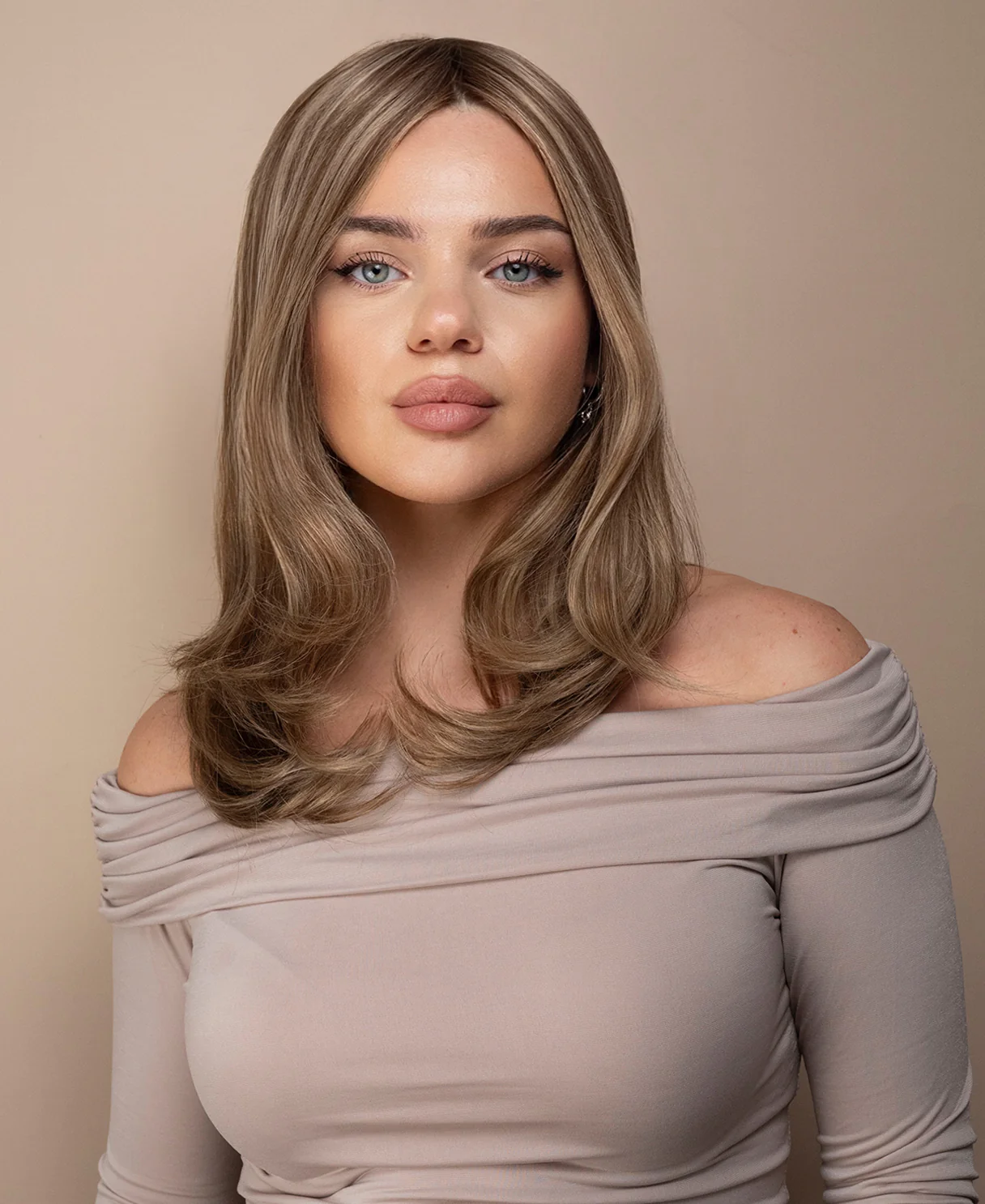 lace front mono wig - 14" hazel highlights. - Image 4