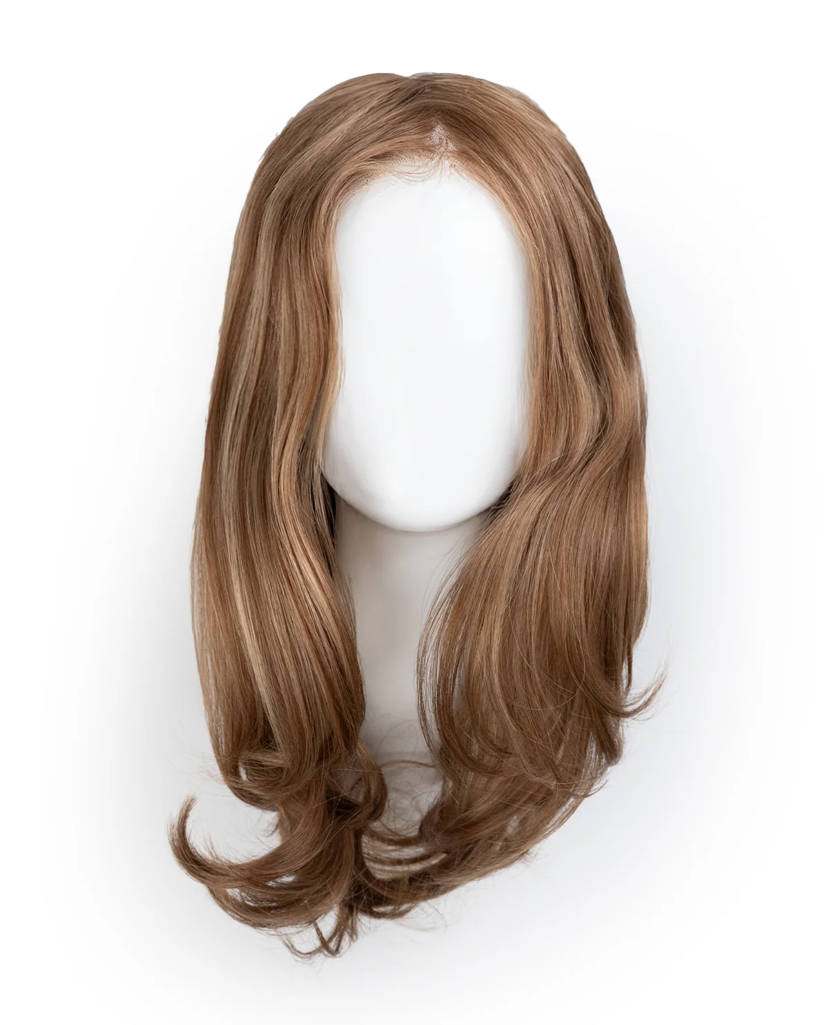 lace front mono wig - 13" caramel highlights. - Image 11