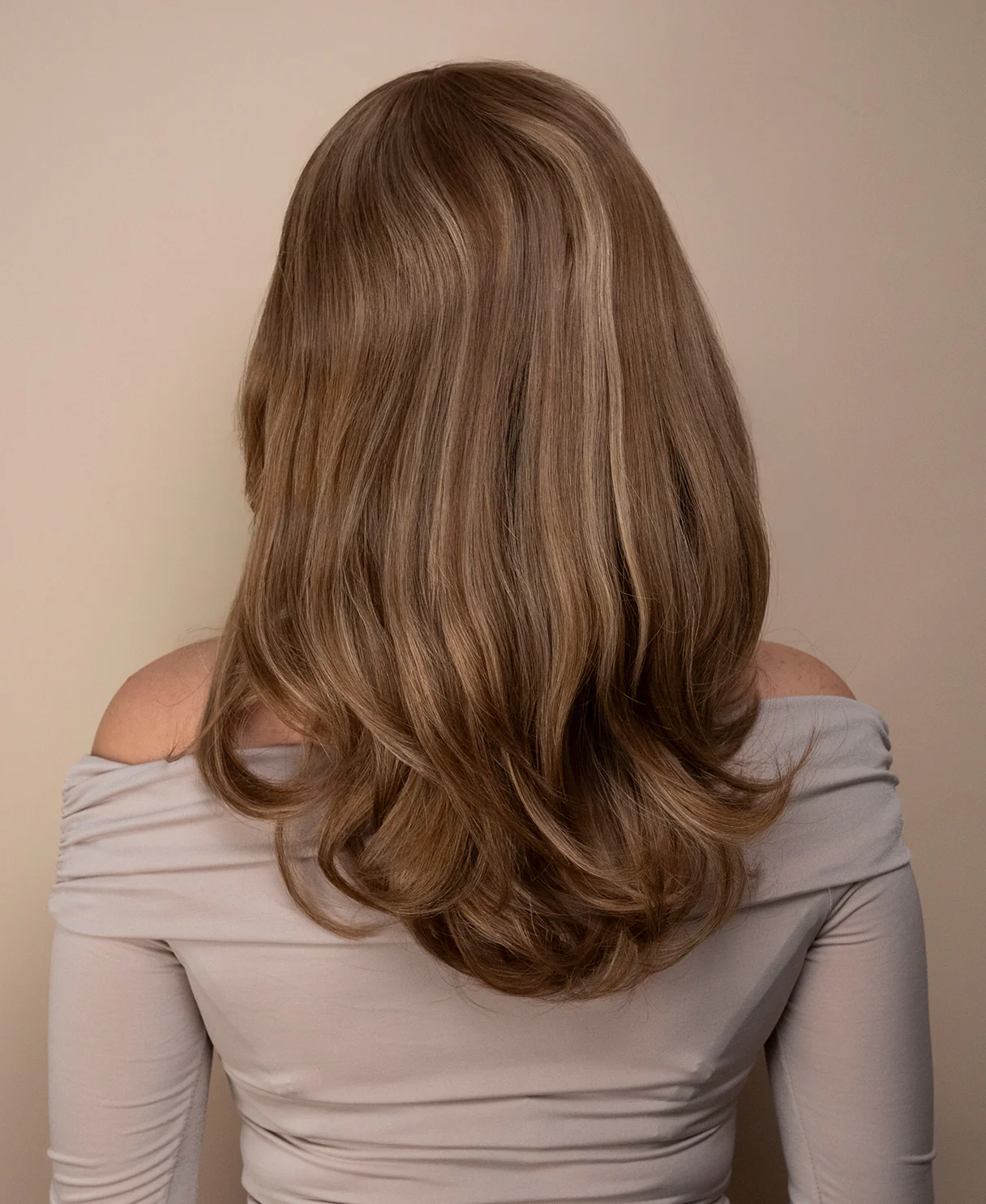 lace front mono wig - 13" caramel highlights. - Image 2