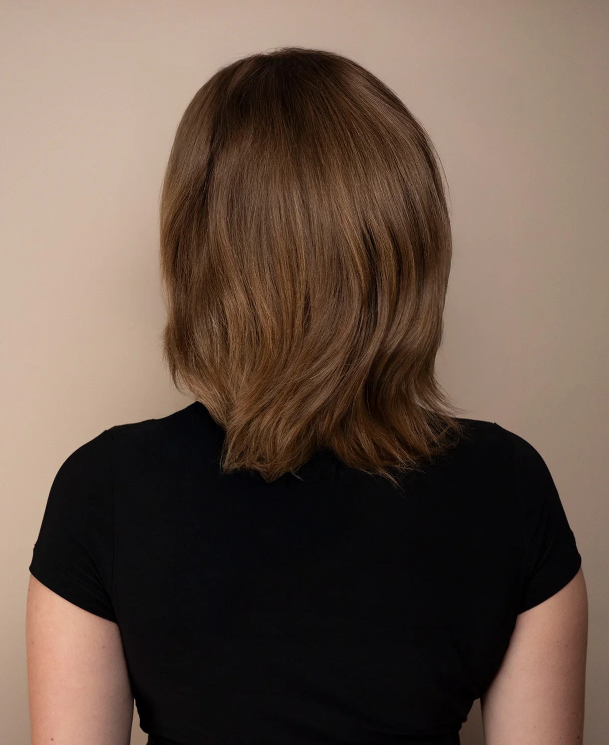 lace front mono wig - 6" brown melt. - Image 2