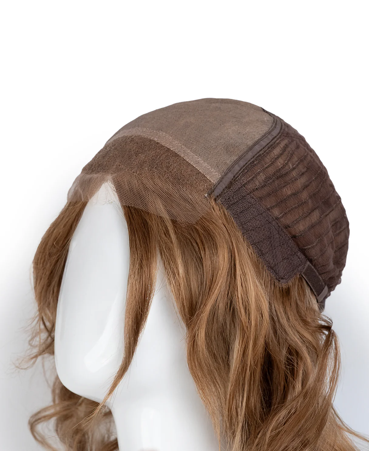 lace front mono wig - 9" dark blonde. - Image 7