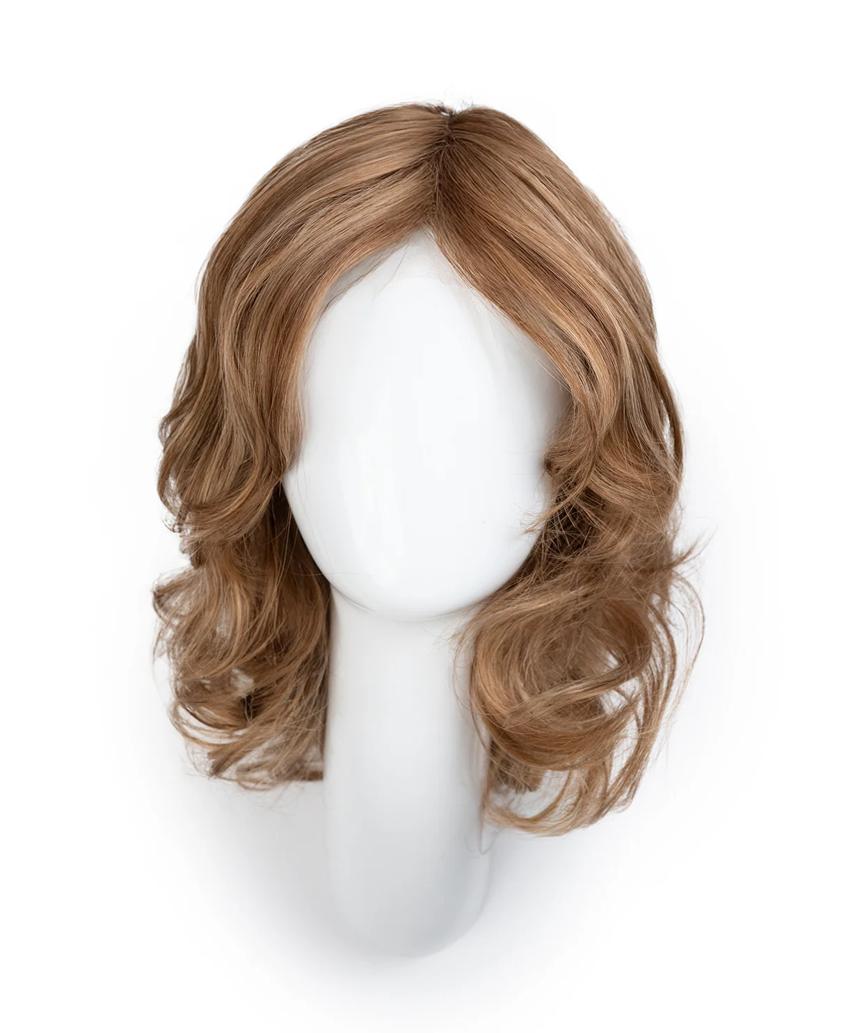 lace front mono wig - 9" dark blonde. - Image 8