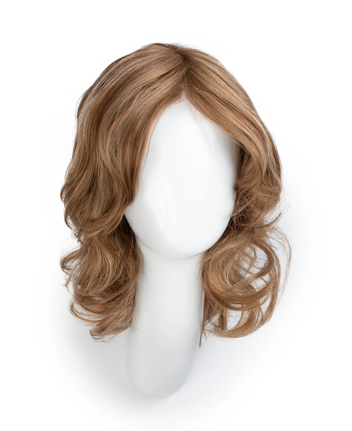 lace front mono wig - 9" dark blonde. - Image 9