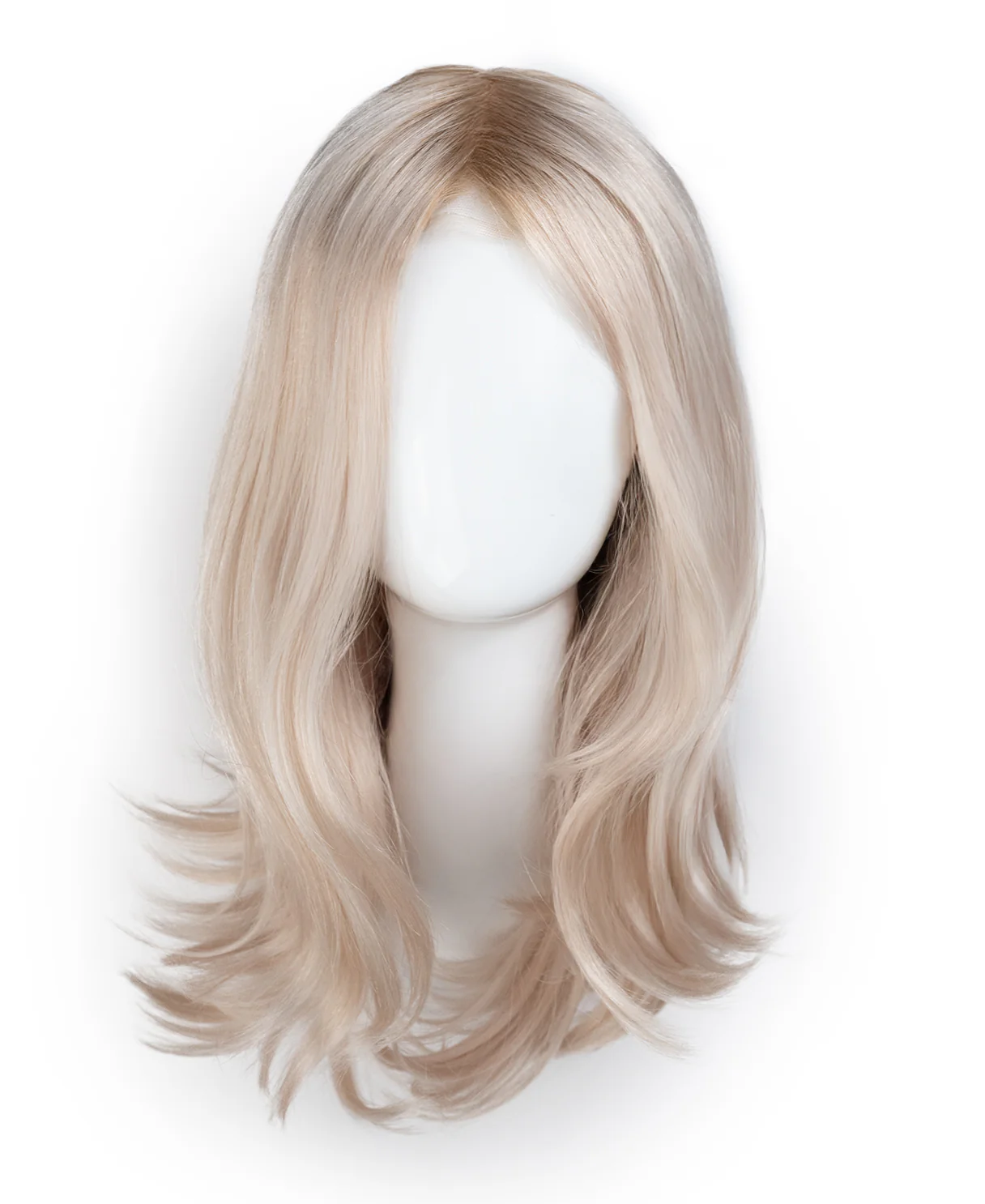 lace front mono wig - 14" shadow root white blonde. - Image 8