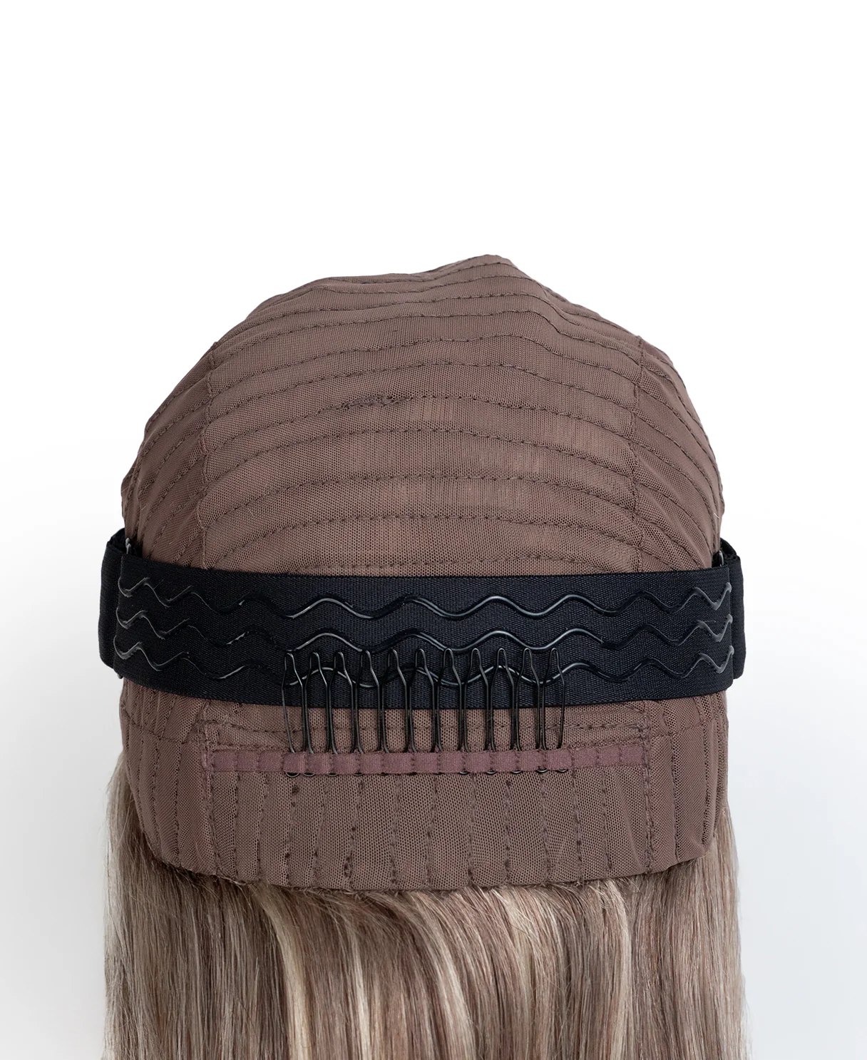 put on & go wig with bangs - 18" ash blonde balayage. - Image 10