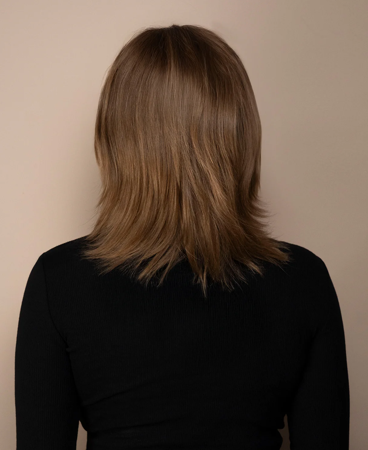 lace front mono wig - 6" hazel brown. - Image 2