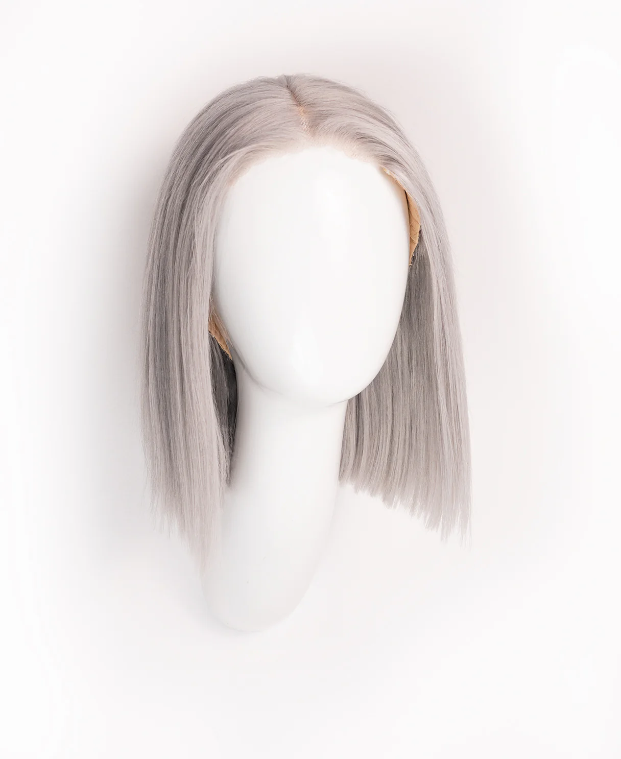 put on & go pre-cut lace human wig - 10" silver grey. - Image 8